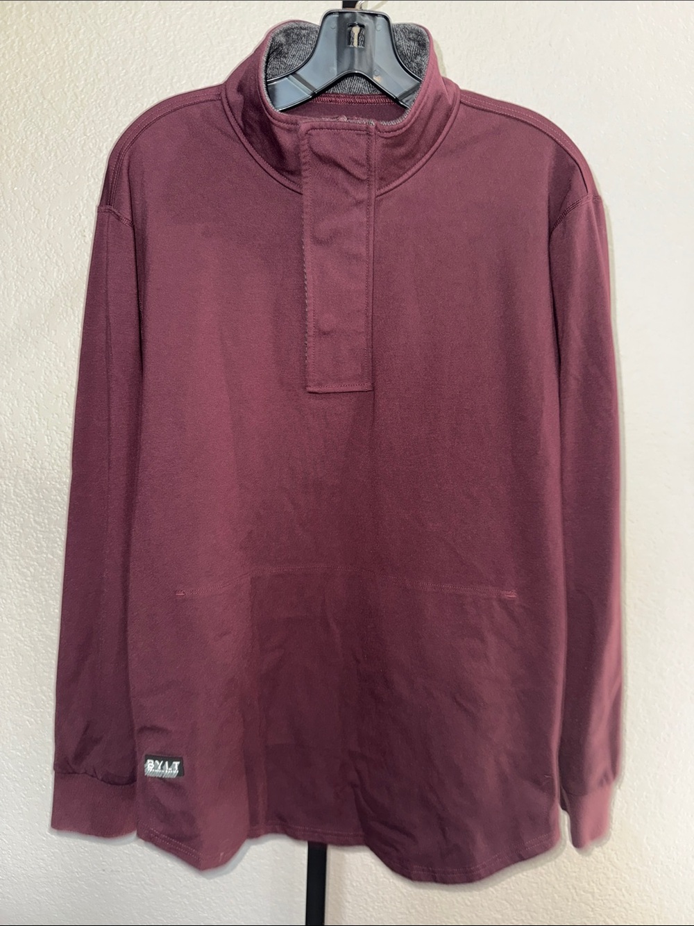 BYLT Premium Basics Maroon Quarter Zip Elite Fairway Pullover M